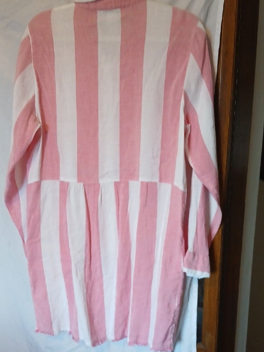 Tommy Bahama Pink and White Striped Button-Down Shirt - Picture 6 of 6